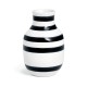 Kähler omaggio sølv stribet vase