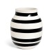 Kähler omaggio sølv stribet vase