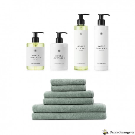 DAMASK TERRY HÅNDKLÆDER + NOBLE BOTANICS HUDPLEJE