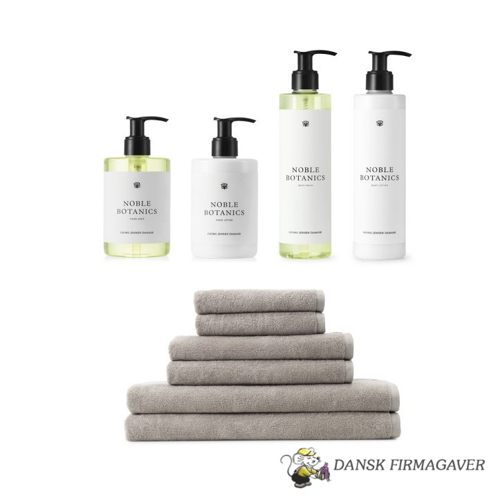 DAMASK TERRY HÅNDKLÆDER + NOBLE BOTANICS HUDPLEJE