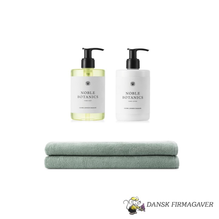 DAMASK TERRY HÅNDKLÆDER + NOBLE BOTANICS HUDPLEJE
