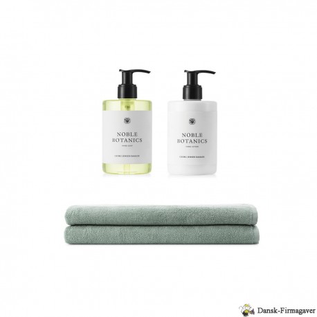 DAMASK TERRY HÅNDKLÆDER + NOBLE BOTANICS HUDPLEJE