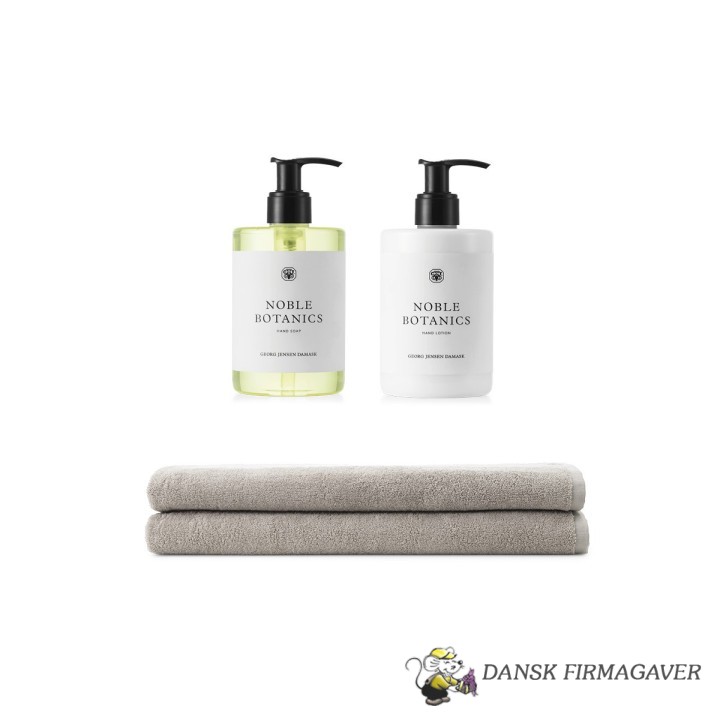DAMASK TERRY HÅNDKLÆDER + NOBLE BOTANICS HUDPLEJE