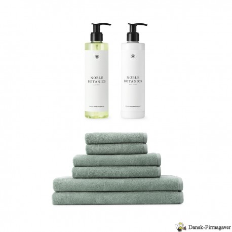DAMASK TERRY HÅNDKLÆDER + NOBLE BOTANICS HUDPLEJE
