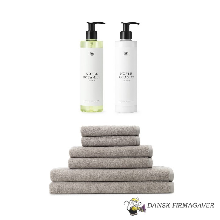 DAMASK TERRY HÅNDKLÆDER + NOBLE BOTANICS HUDPLEJE