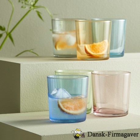 aida farvet drikkeglas 34,5 cl x 6 mikspak