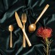 RAW - bestik 16 dele sæt guld/sort coated  4 x (kniv, ske, gaffel, kaffeske) gaveæske