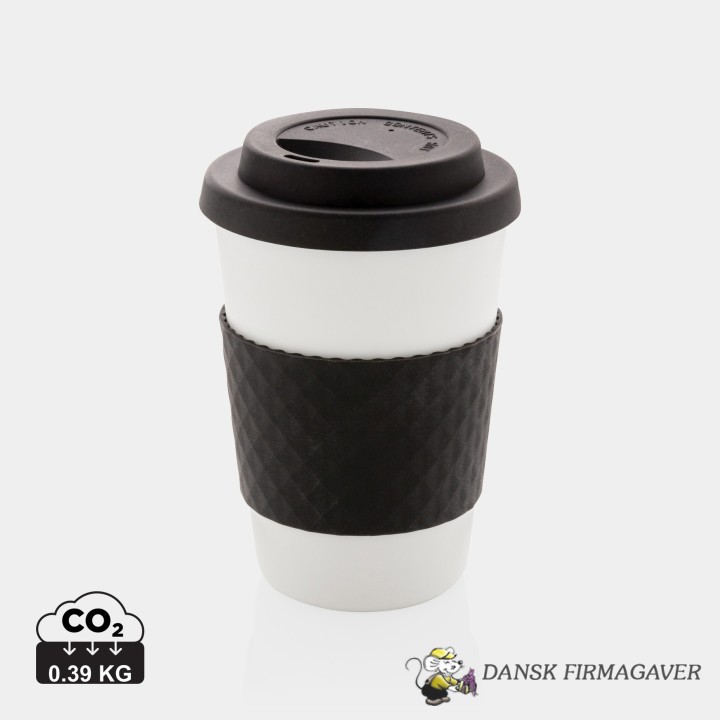 Genbrugelig kaffekop med skruelåg, 350ml