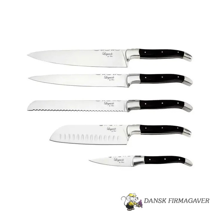 Laguiole by hâws knivsæt – 5 dele, sort træ