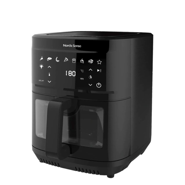 Nordic Sense Dobbelt airfryer 9,4 liter 2800 watt Sort/Sølv