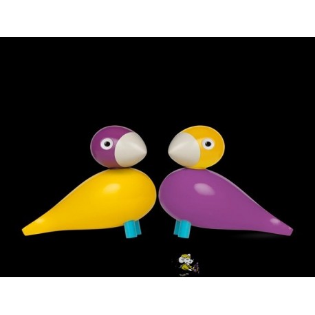 Turtelduer Vito H9 cm gul/lilla/turkis sæt