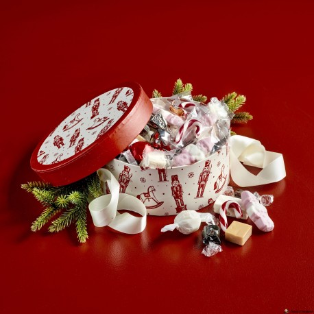 Hatteæske Nøddeknækker, Stor - Julemix 600 g.