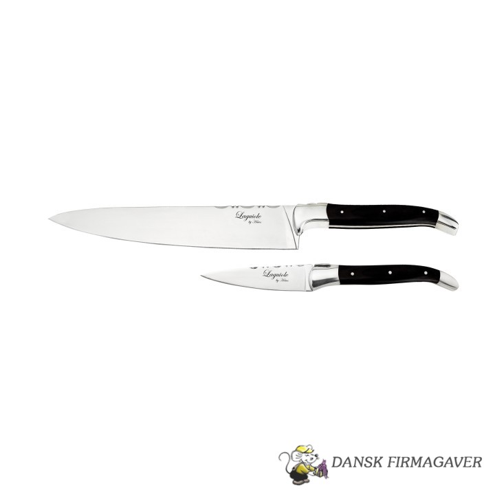 Laguiole By Hâws Chefkniv og Urtekniv - 2 dele, Sort