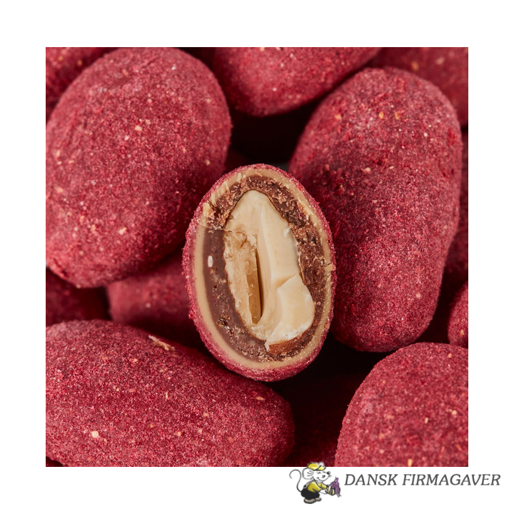 DRAGEREDE MANDLER  Raspberry red
