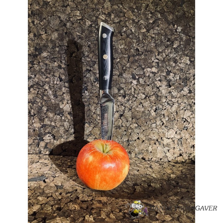 KONISEUR - Kokkekniv, Santoku og Urtekniv, 67 lag Damascus stål