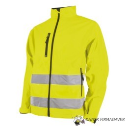 Unisex soft shell jakke i fluoriserende