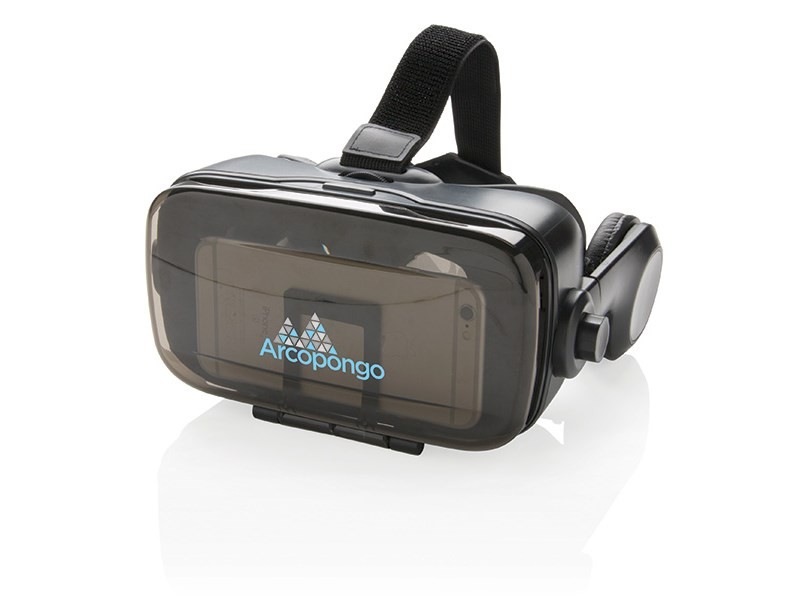 VR med integreret hovedtelefon, sort