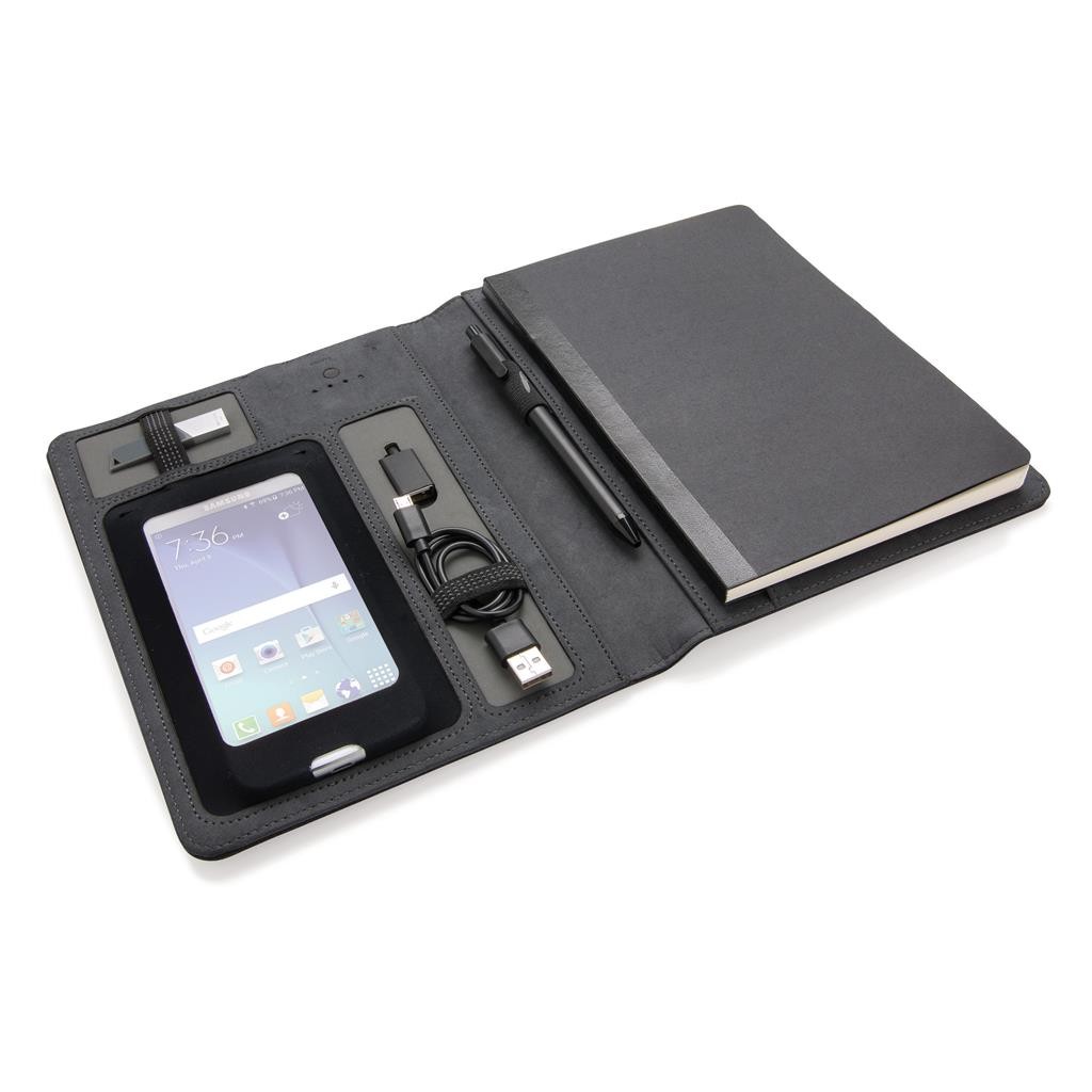 Notesbog med powerbank 3000 mAh