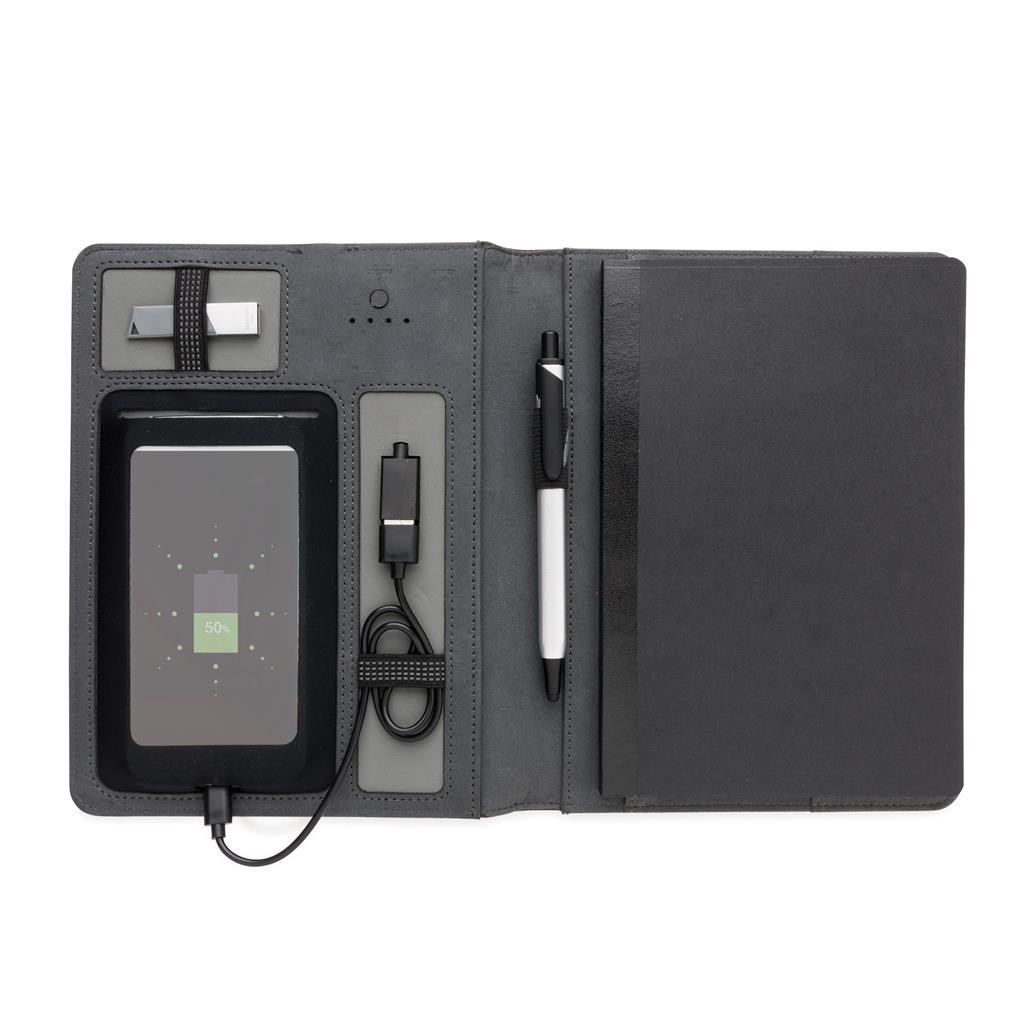 Notesbog med powerbank 3000 mAh