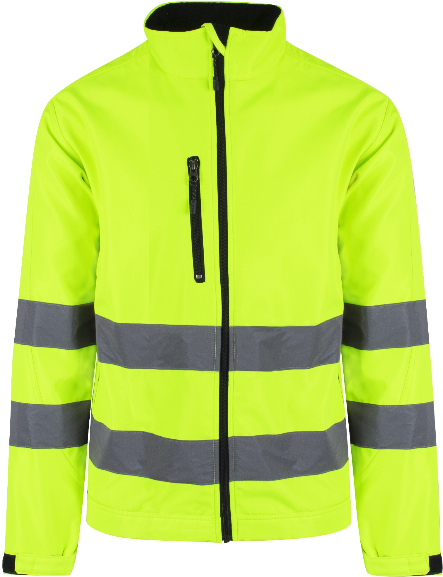 Unisex soft shell jakke i fluoriserende