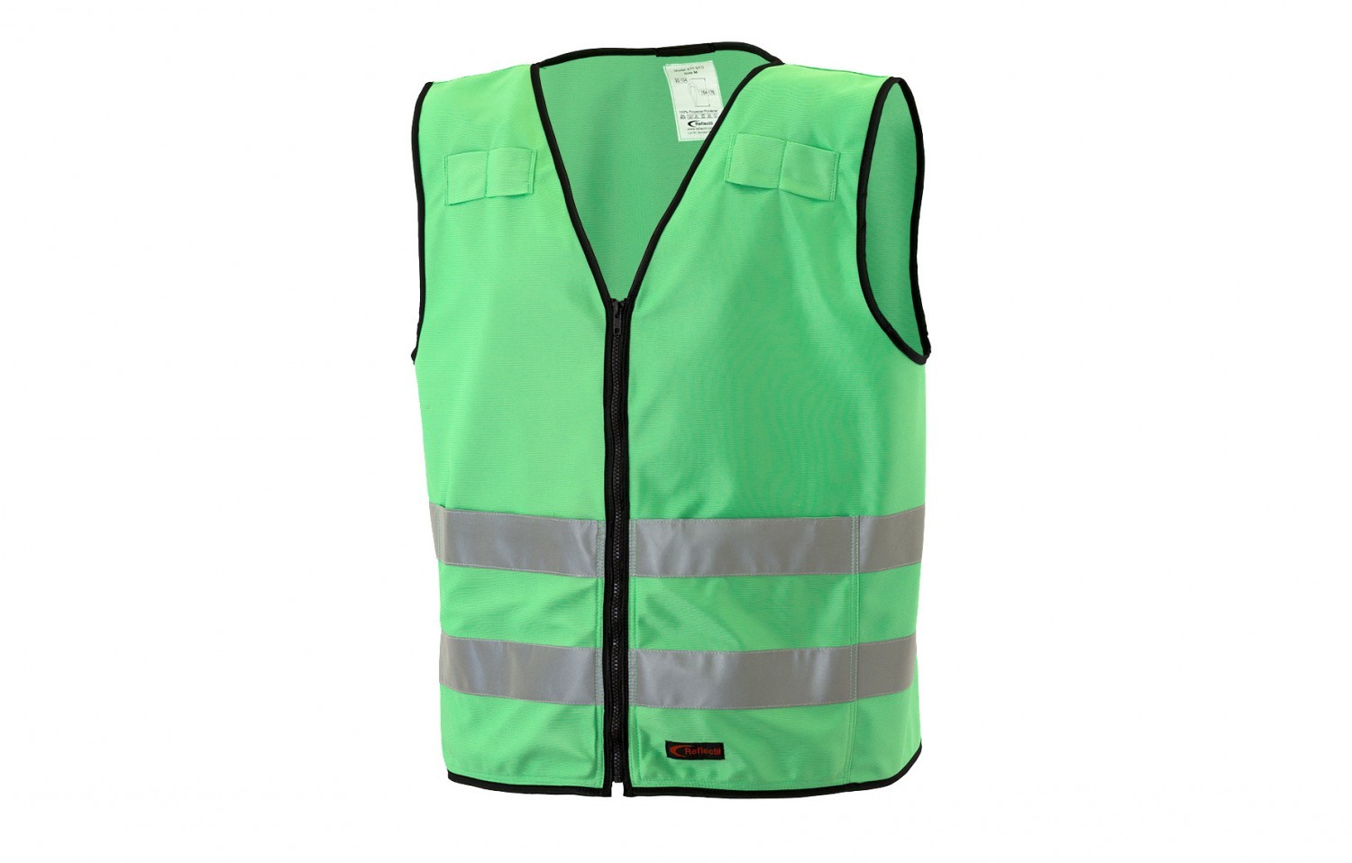 Sikkerhedsveste i ass. farver med lynlås.
