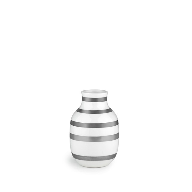 Kähler omaggio sølv stribet vase