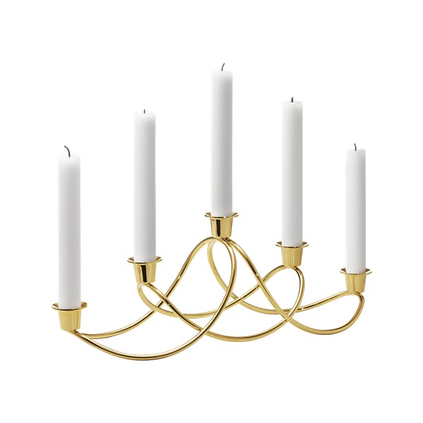 Georg Jensen - Harmony lysestage guldbelagt