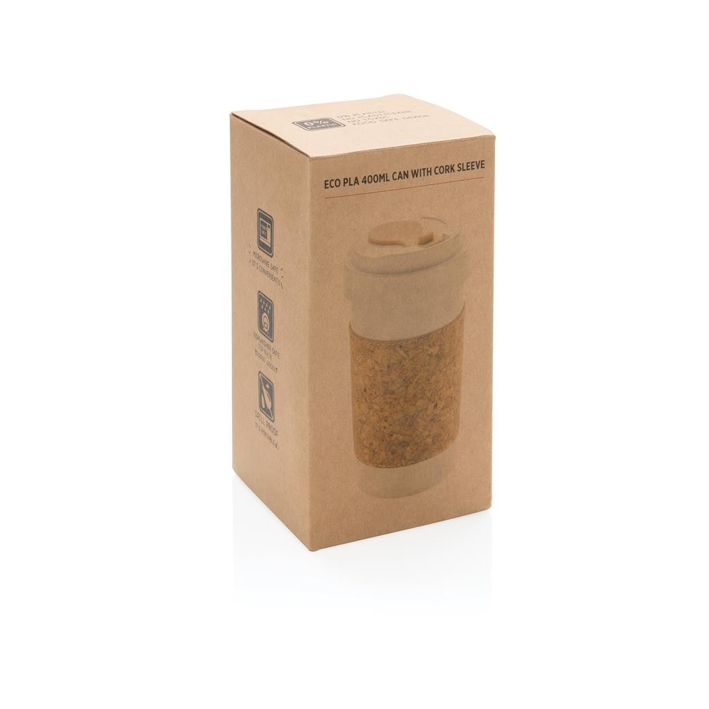 ECO PLA 400 ml krus med kork omslag