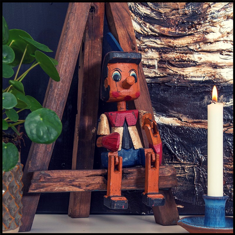 Pinocchio håndskåret