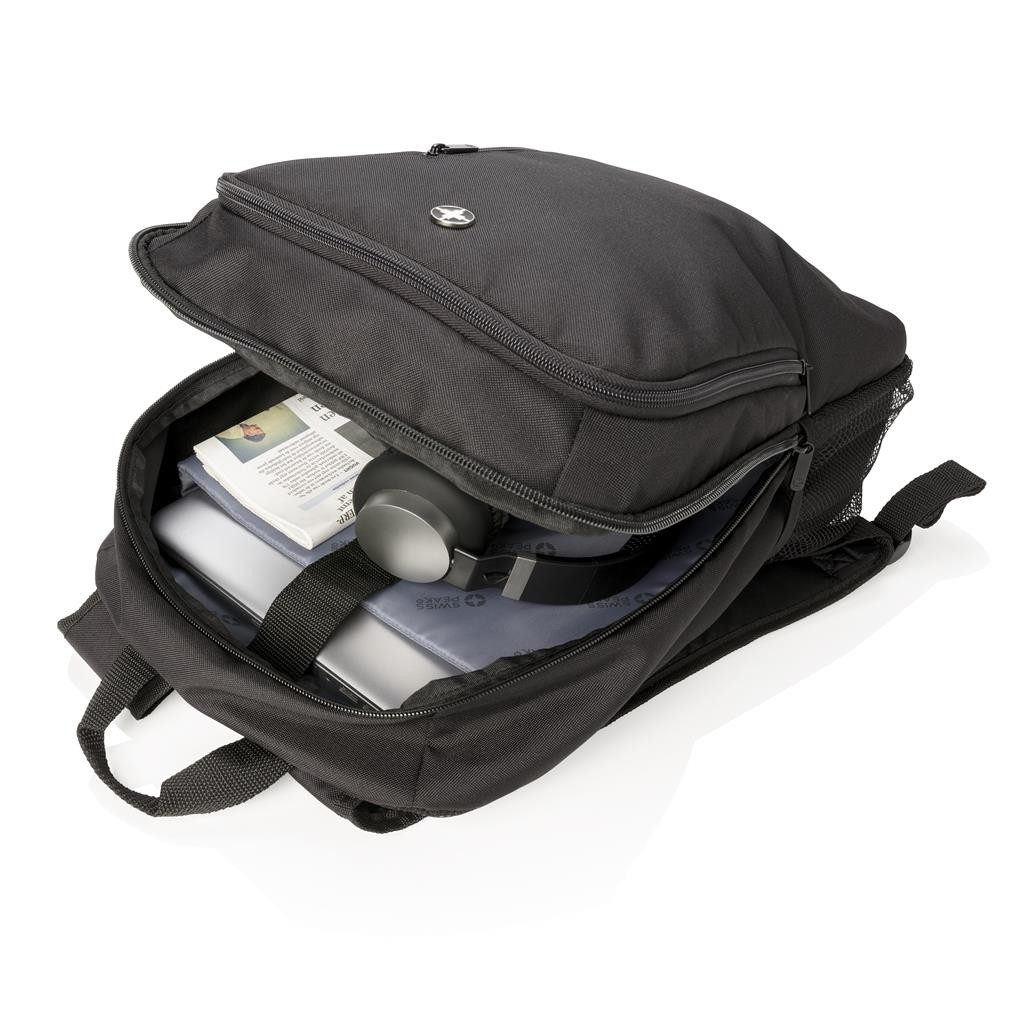 Swiss Peak 17” business laptop rygsæk, sort