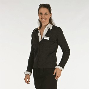 Copenhagen Women's Cardigan V Neck Hem Rib