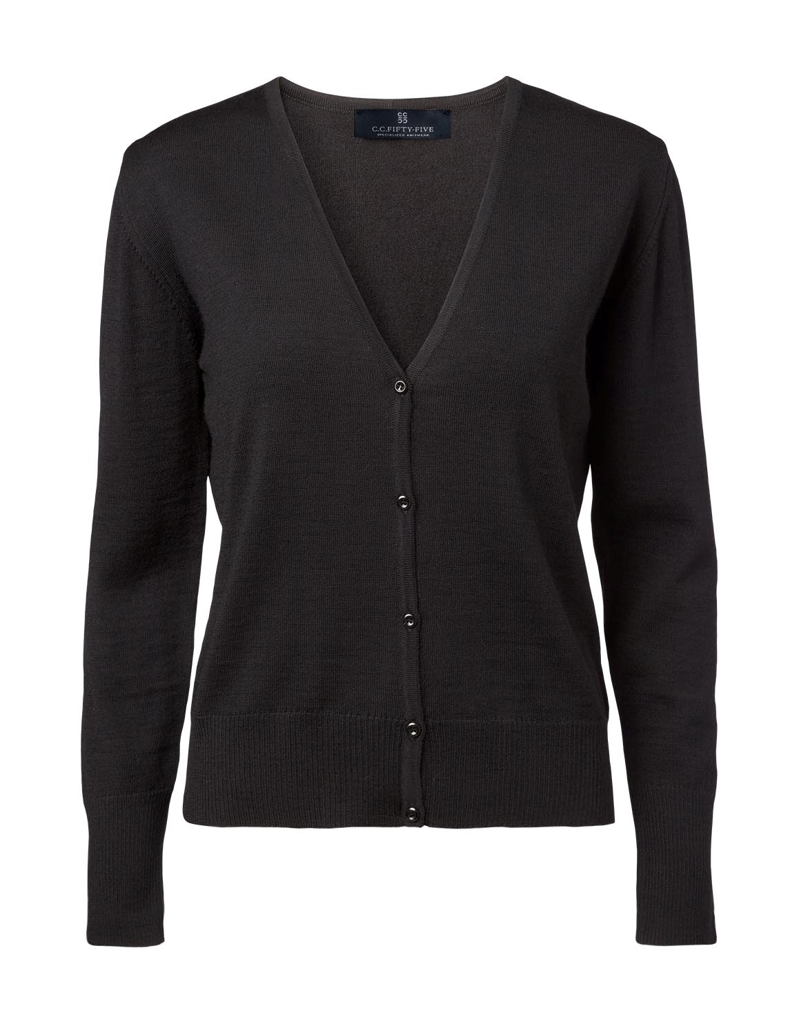 Copenhagen Women's Cardigan V Neck Hem Rib