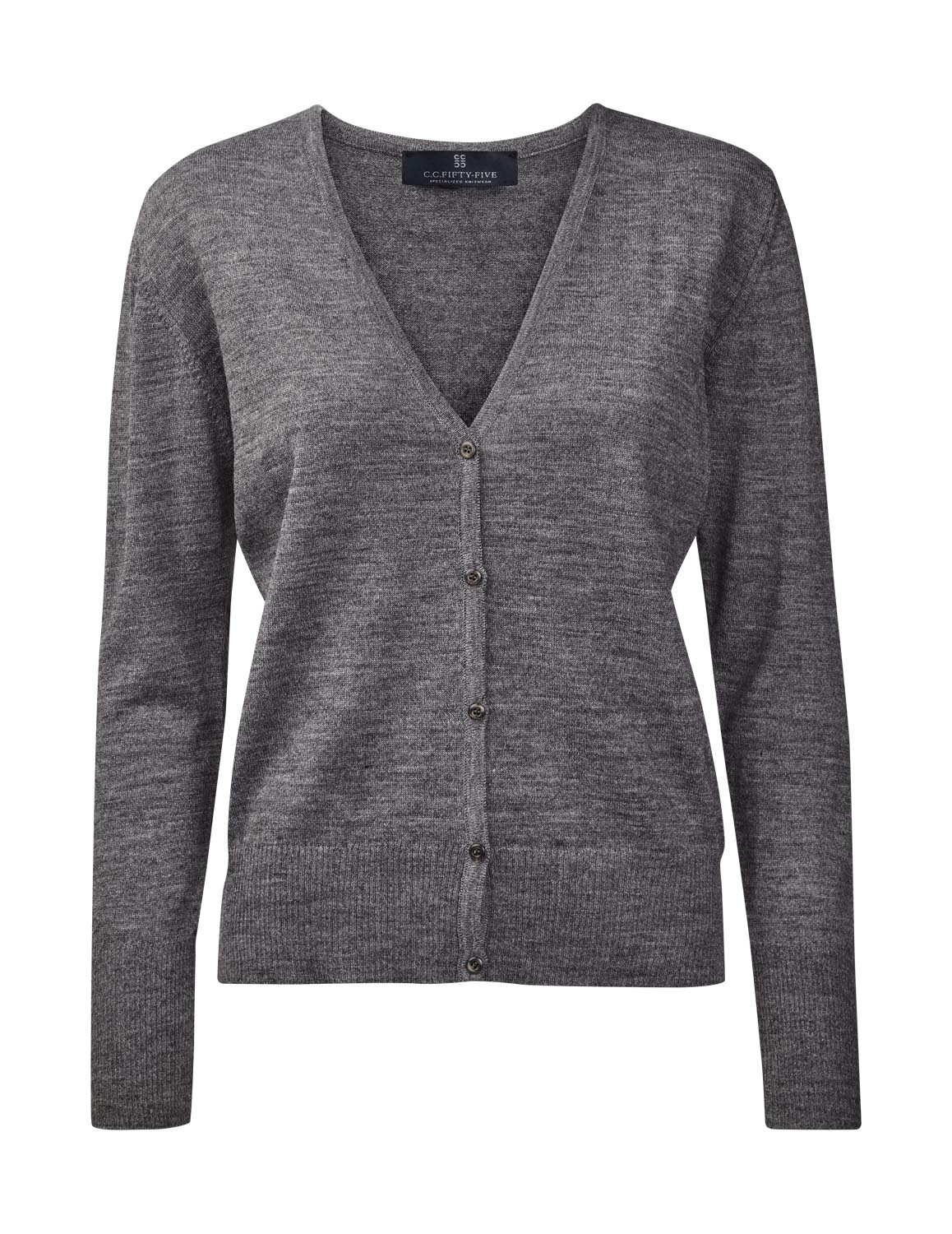 Copenhagen Women's Cardigan V Neck Hem Rib