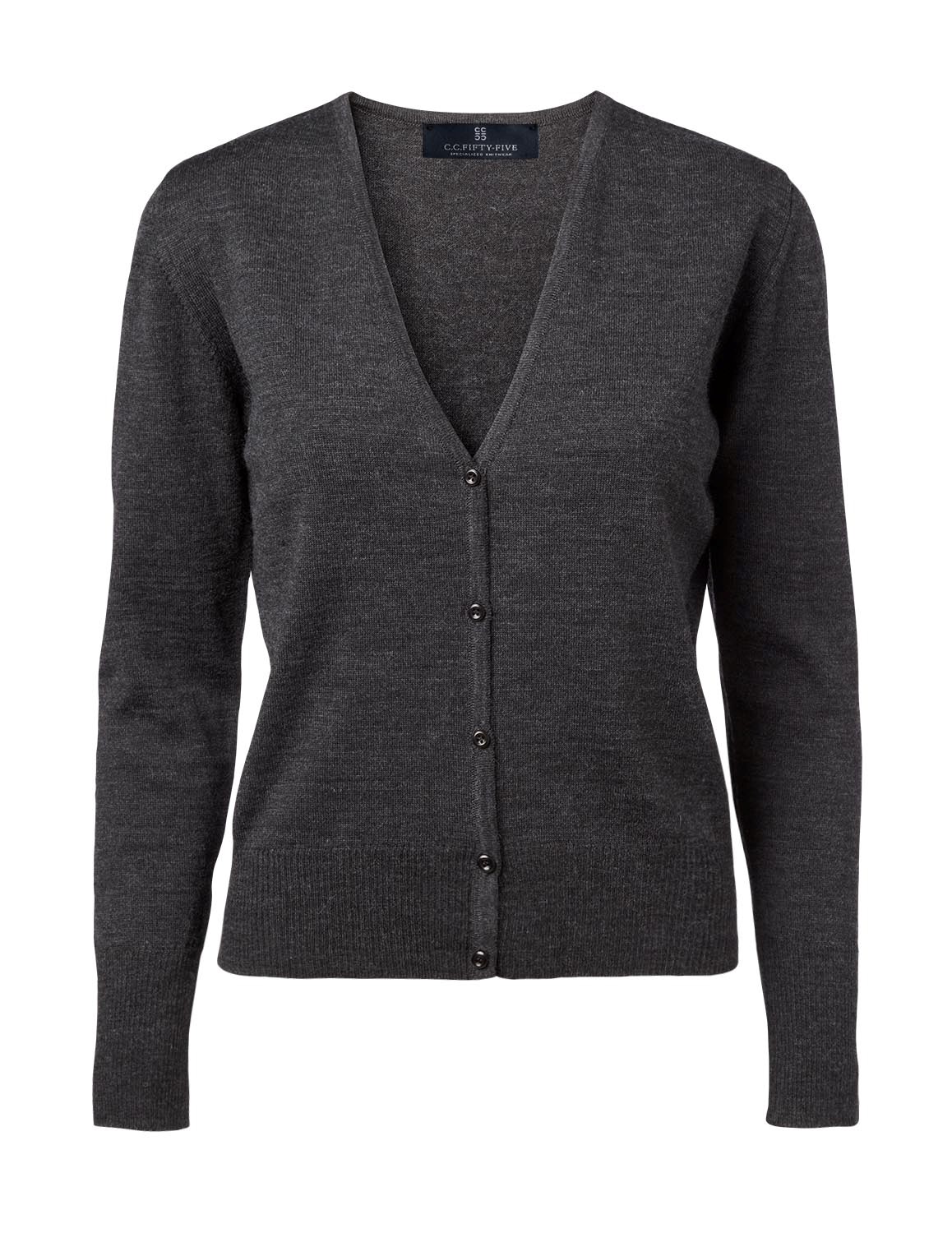Copenhagen Women's Cardigan V Neck Hem Rib