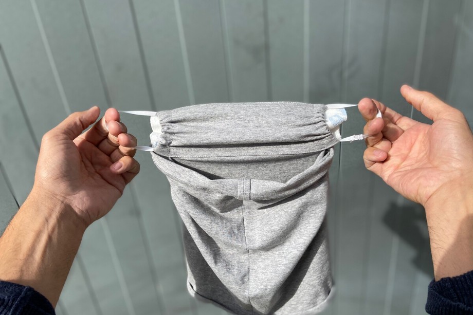 Maske som er lavet af genbrug