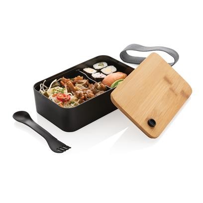 PP madkasse med "spork" & bambus låg Varenummer P269.611
