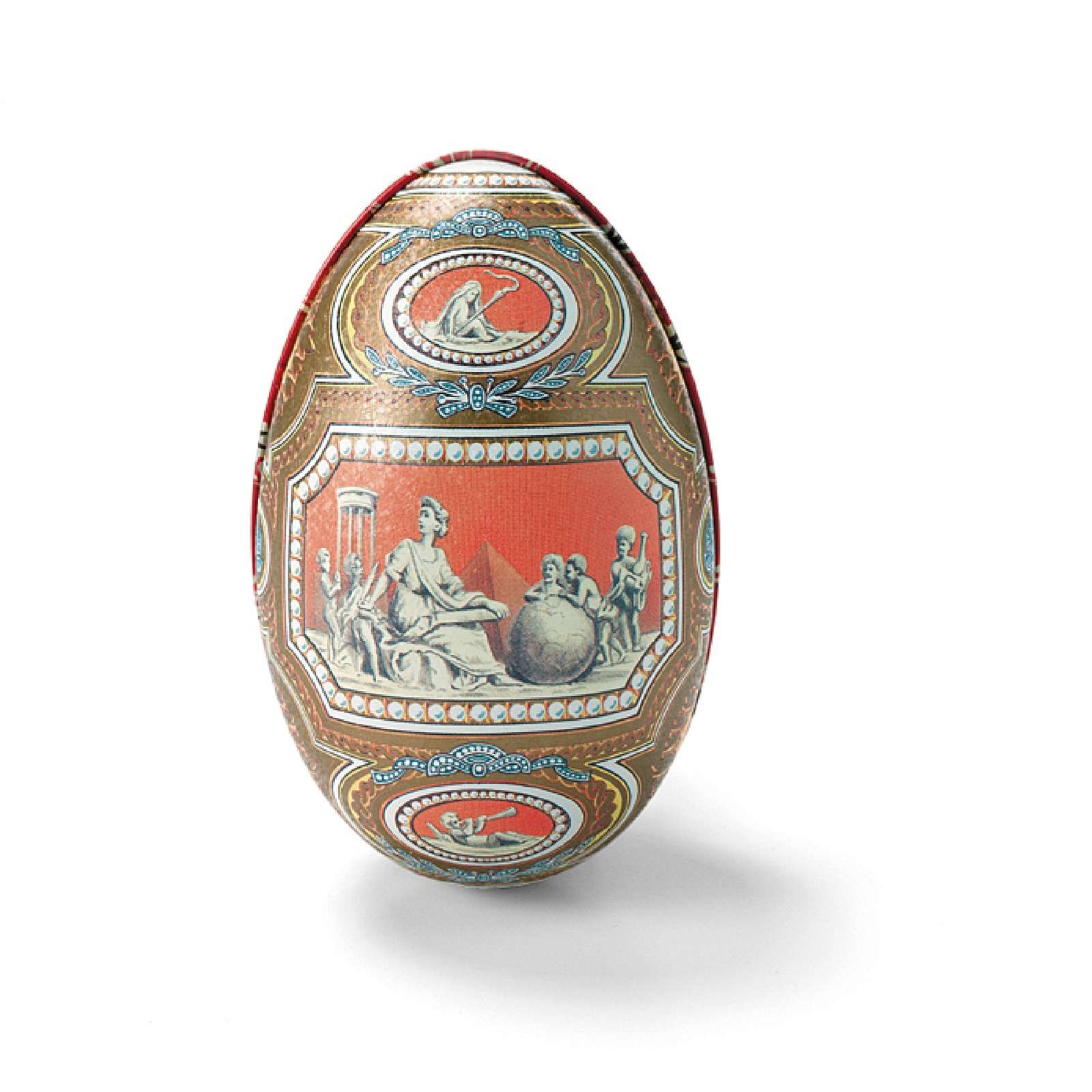 Stort Fabergé-æg med fire store fyldte æg