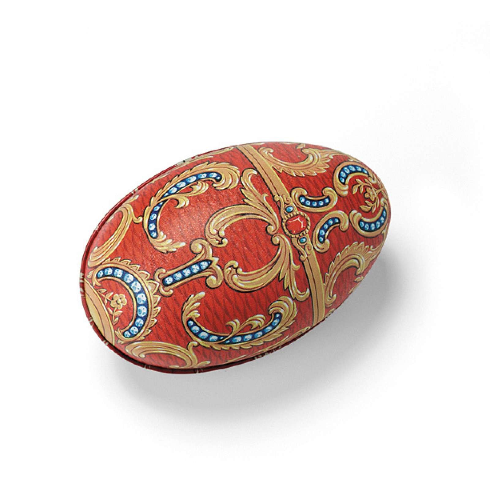 Stort Fabergé-æg med fire store fyldte æg