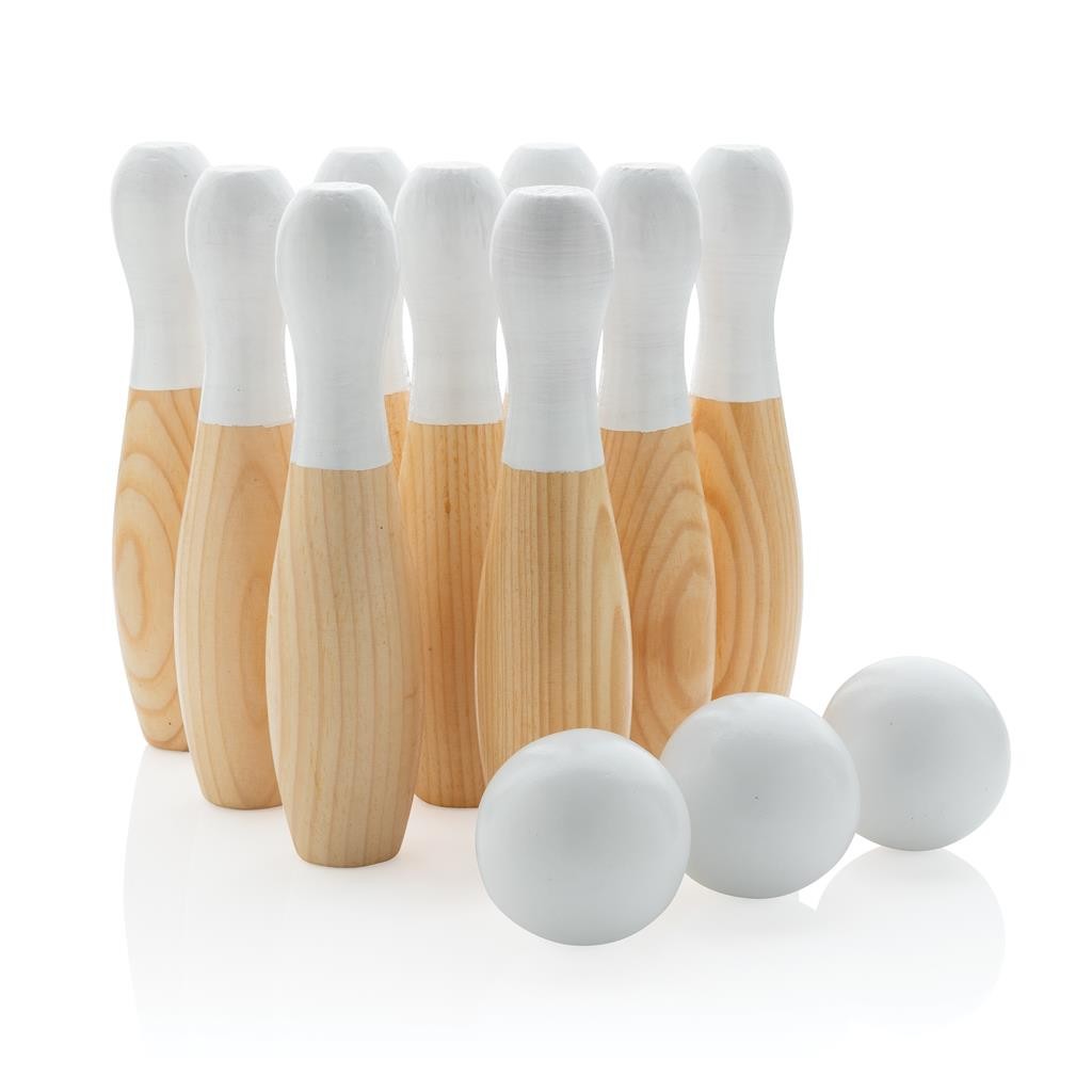Træ bowling sæt