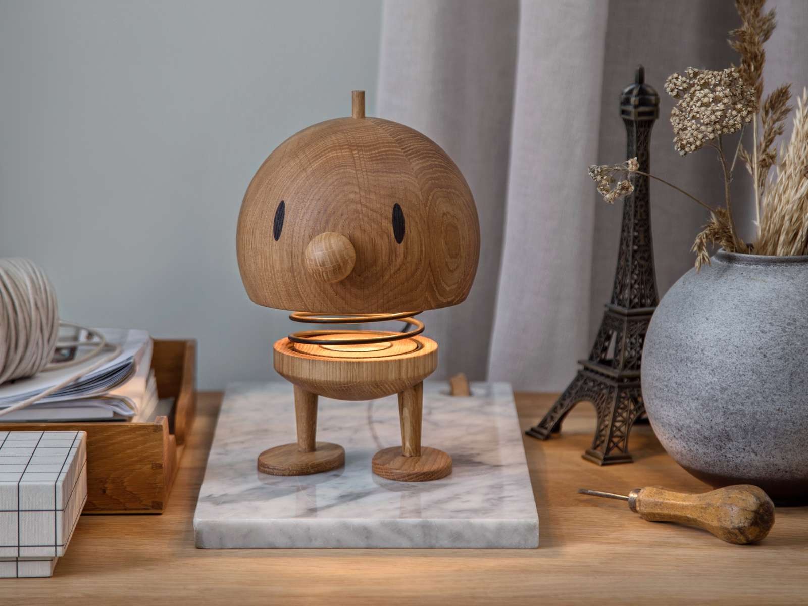 HOPTIMIST LAMPE L, 15,5X9,4 CM I FSC OAK