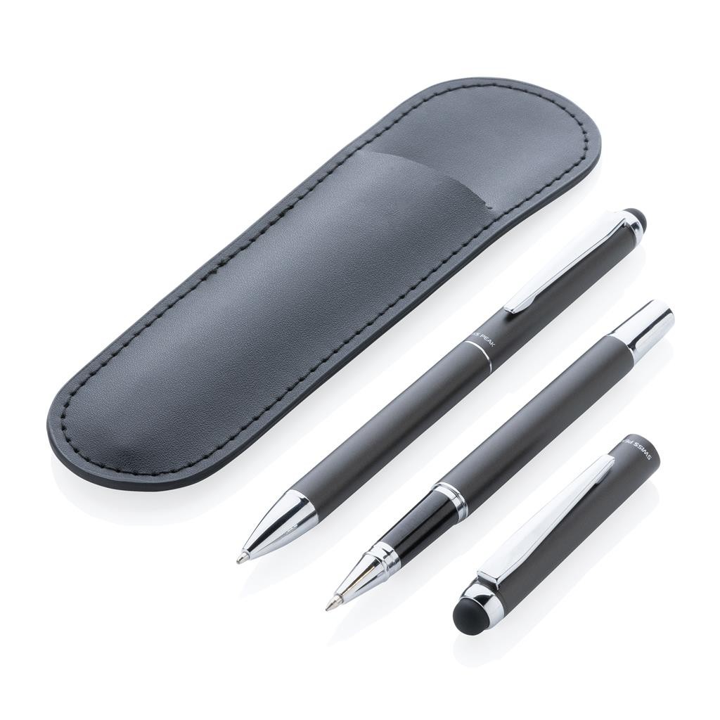 Swiss Peak deluxe pennesæt, i PU-etui