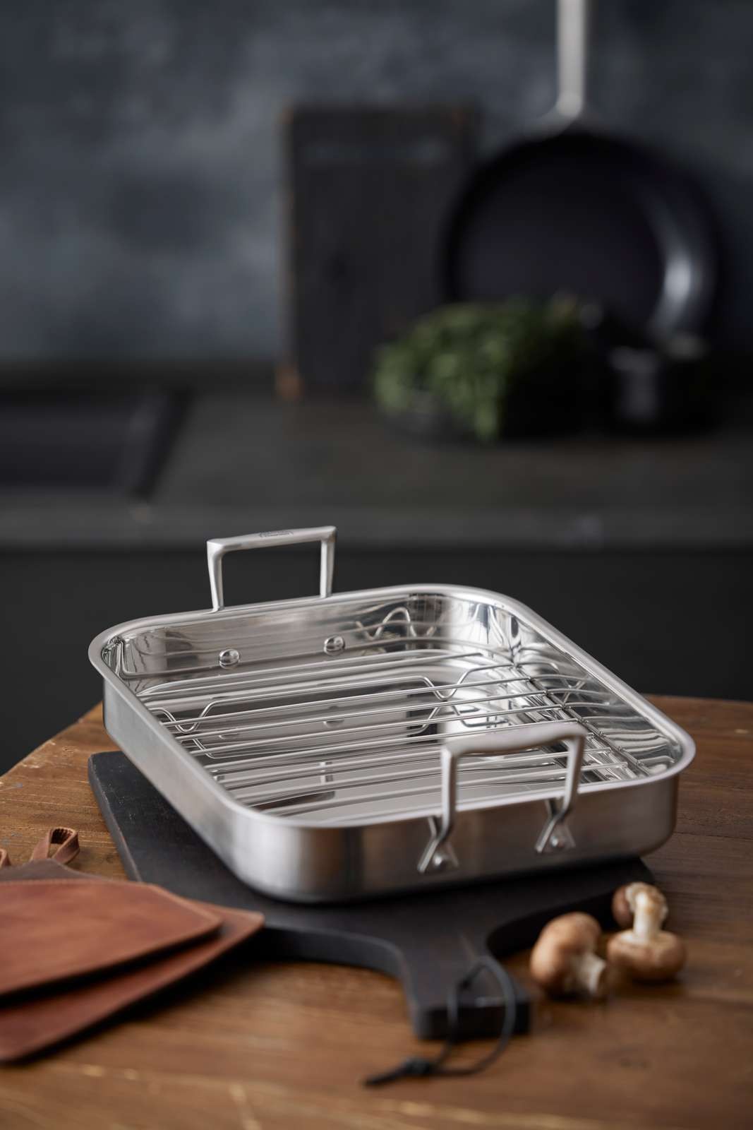 Pillivuyt Gourmet Somme Bradepande m/rist 32 x 26,5 x 5,5 cm Stål