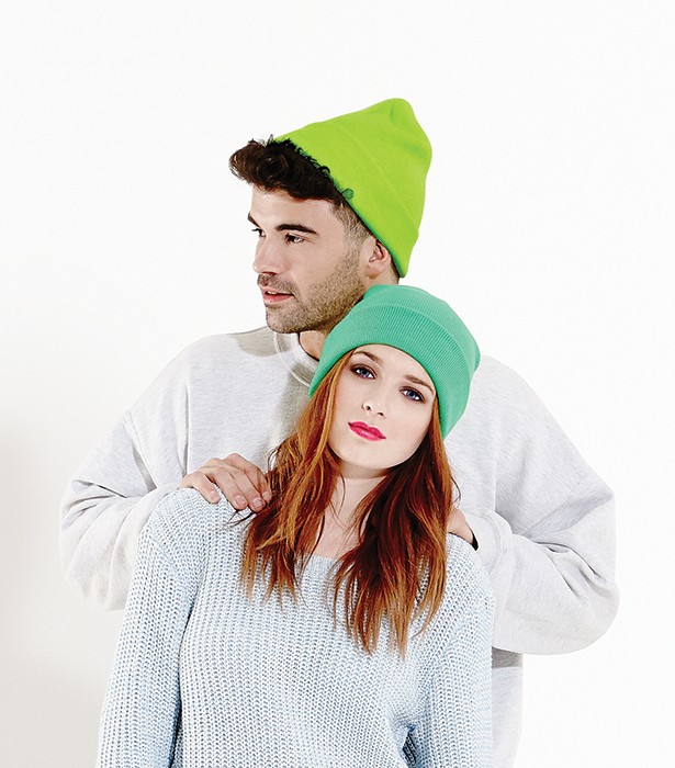 Original Cuffed Beanie - Strik Hue med Etiket Logo trykFarve Etiket lo