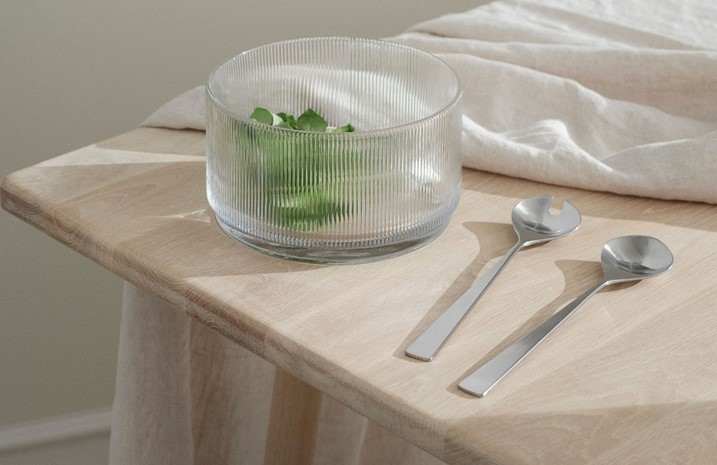 Stelton Pilastro serveringsskål & Maya salatbestik