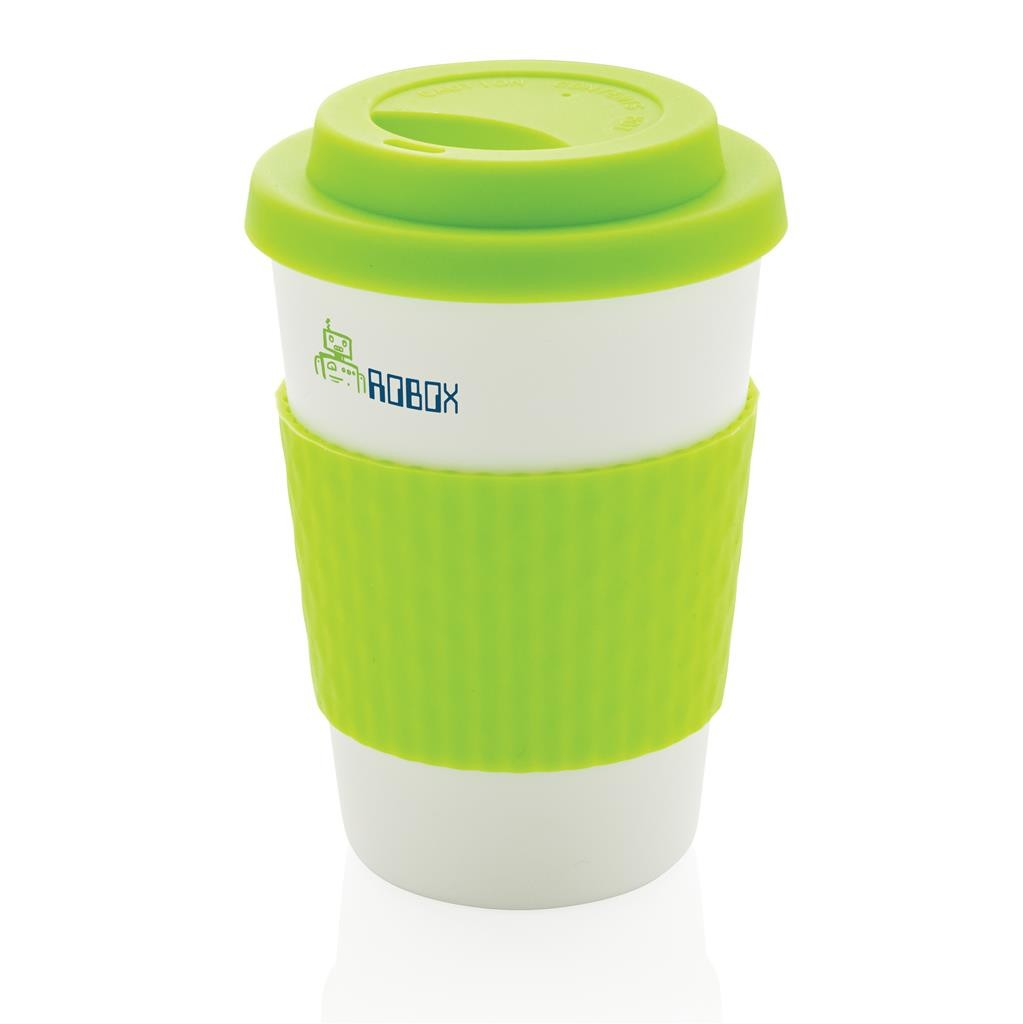 Genbrugelig kaffekop med skruelåg, 350ml