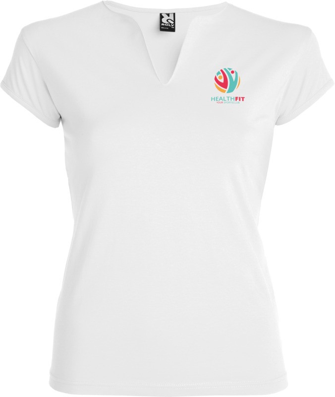 T-shirt med V hals,  Belice kortærmet t-shirt til kvinder