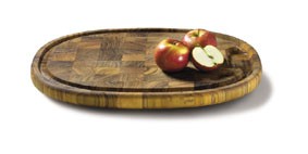 Superellipse skærebræt 450*360*30 mm i teak