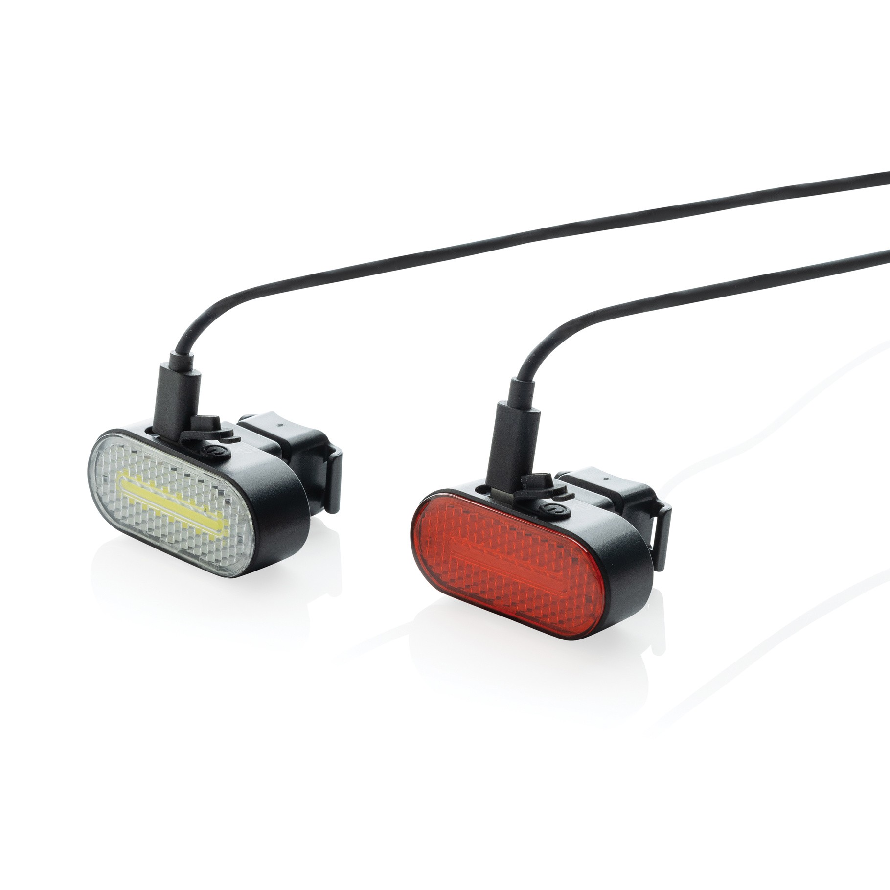 Lumino RCS genanvendt plast cykellygtesæt, USB genopladelig