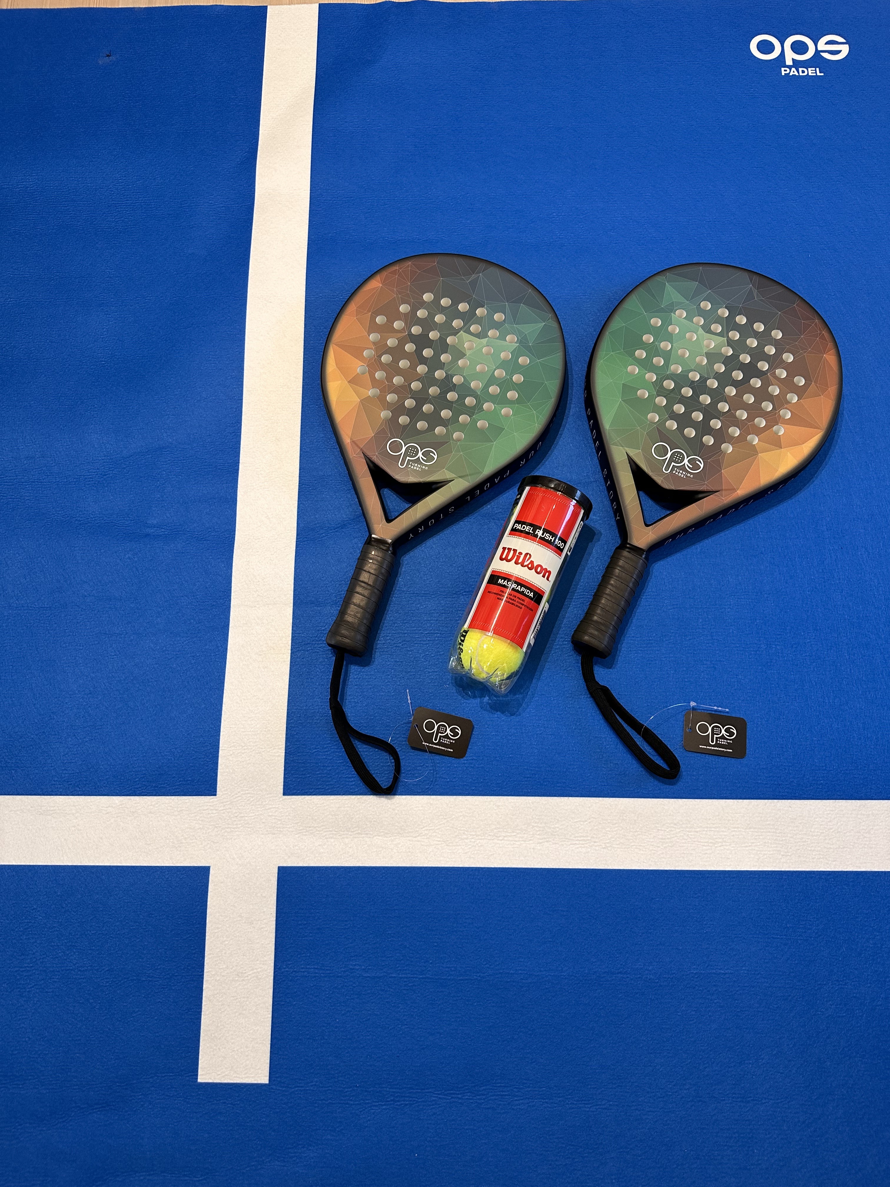 2 X OUR PADEL STORY PADELBAT + 3 BOLDE