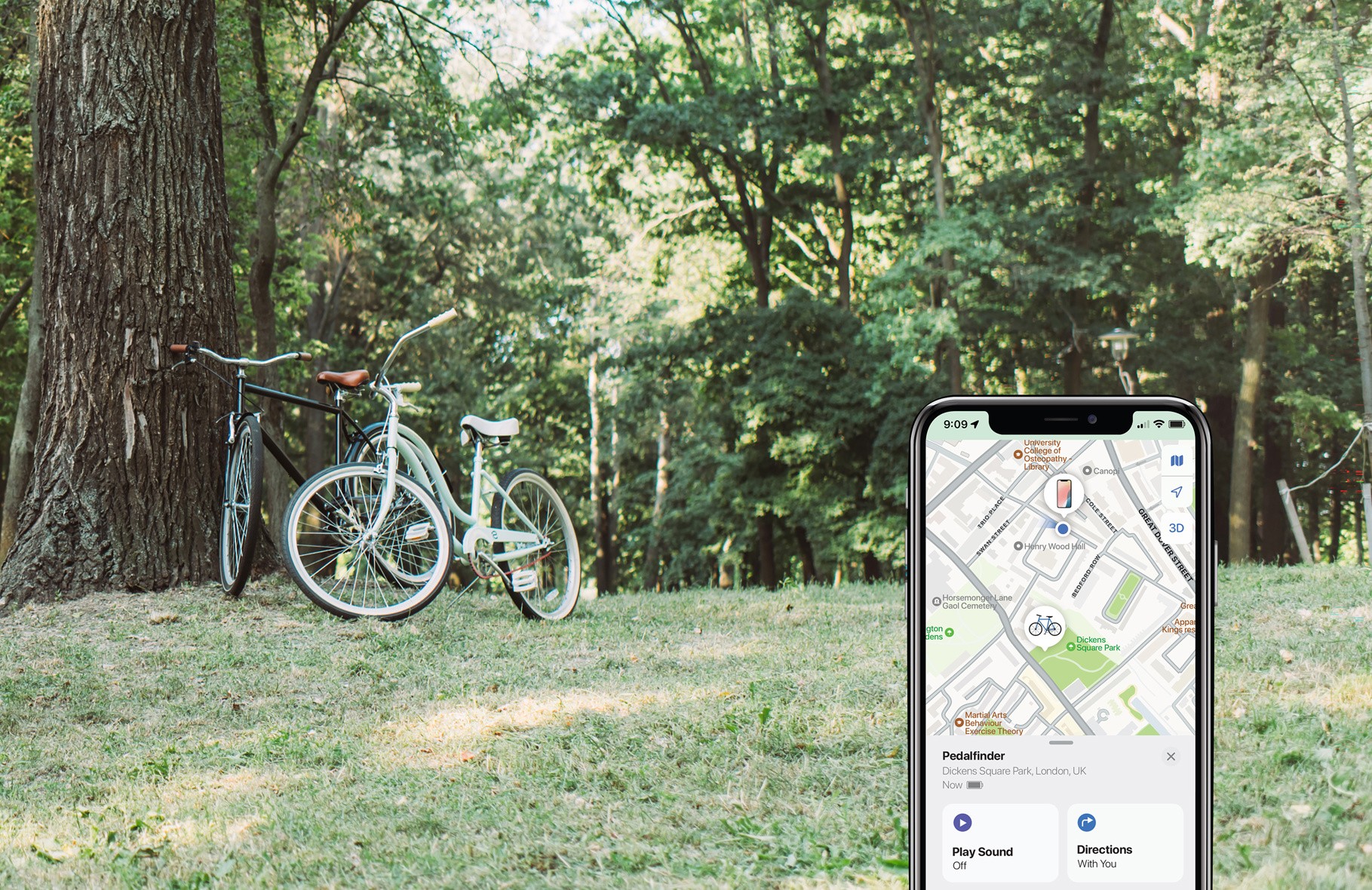 Pedalfinder ringeklokke med global sporing